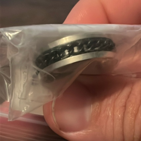 NWT Men's Stainless Steel Chain Spinner Ring - Picture 5 of 7